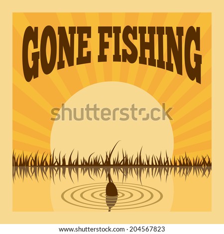 Fishing poster for leisure recreation hobby summer layout vector illustration