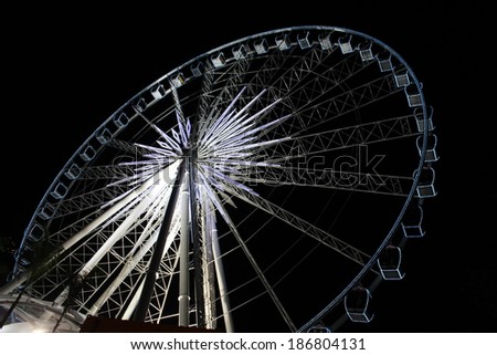 Ferris wheel on night time
