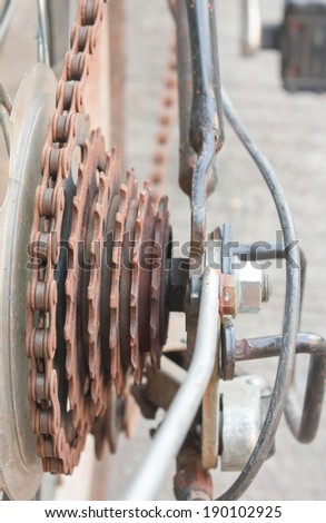 Bike gear has rust
