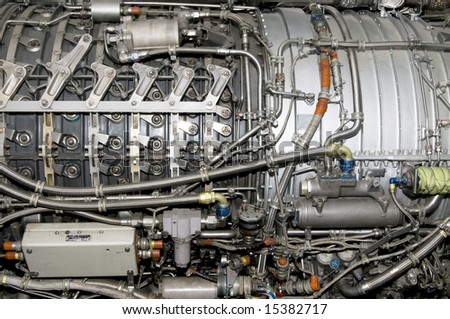 Side view of General Electric\'s J79 jet engine