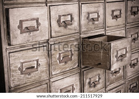open old chest of drawers
