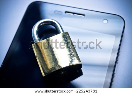mobile security - smartphone data theft concept
