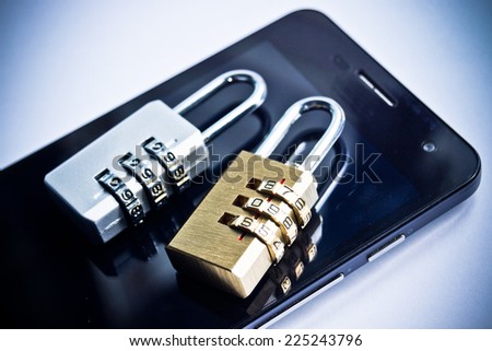 mobile security - smartphone data theft concept