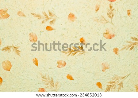 wall paper background with flowers and leaf