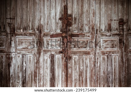 old wooden folding door