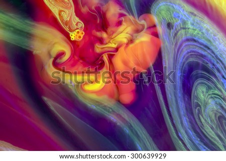 Colorful mix underwater. Liquid colors. Design texture. Psychedelic.
