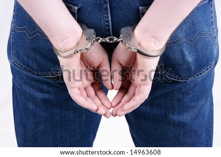 stock photo Handcuffed hands