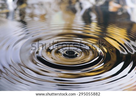water reflection and water drop for background