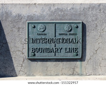 Canada - United States International boundary line