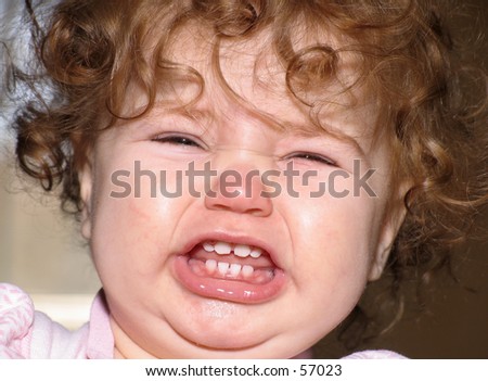 funny pictures of babies crying. close up of aby crying