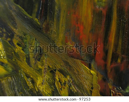green, yellow and red oil paint texture