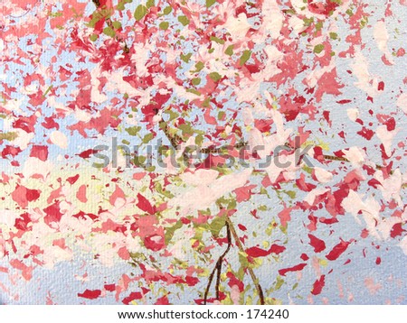 abstract spring flower oil painting texture