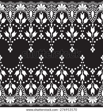 Black damask vintage floral pattern vector illustration Black damask vintage floral pattern vector illustration
