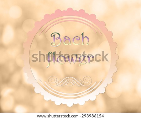 Bach flower label vintage design