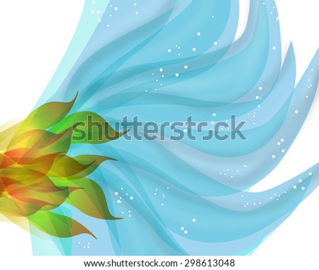 Beautiful fantasy flower with sparkling petals