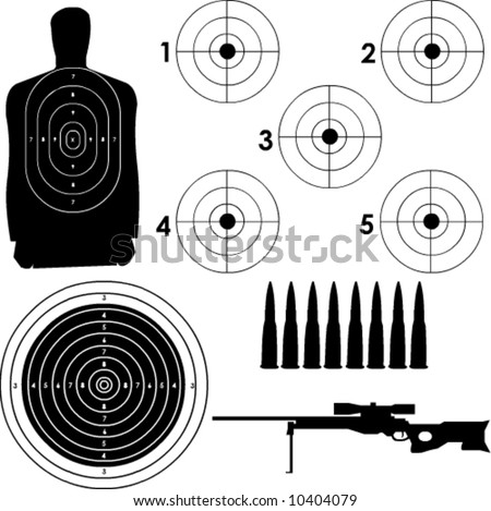 rifle targets free. vector : Different targets