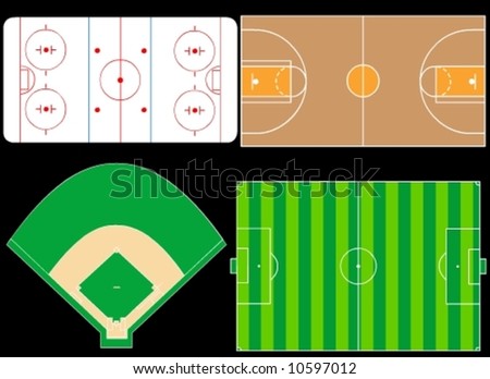 baseball field layout. ice hockey field layout