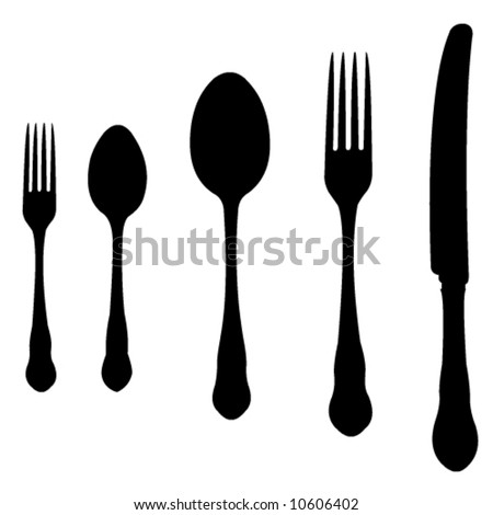 knife and fork vector