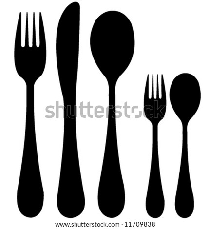 knife and fork vector