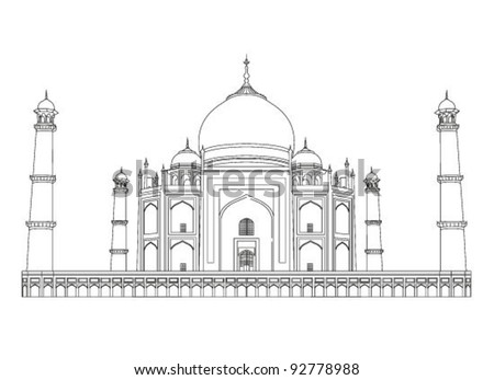 Outline Taj Mahal