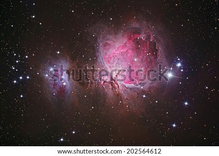 The Grate Orion Nebula (M42) this is a nebula in Orion Constellation distance 500 light years from the earth