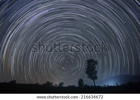 Star Trails at North celestial pole