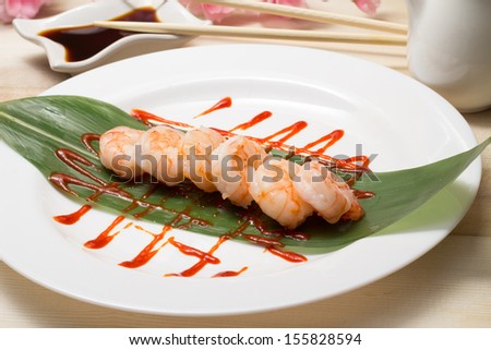 Fried shrimp in japan style