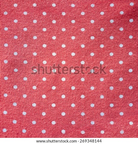 Polka dot pink retro fabric background