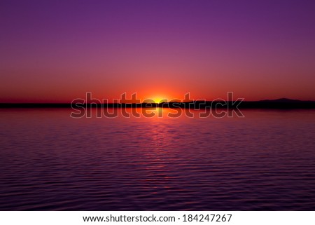 salt lake sunset (Turkey)