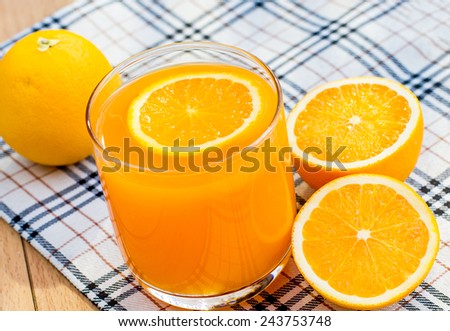 Orange juice and orange drink.