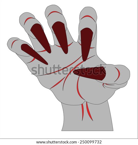 Hand Of A Ghost Or A Demon Vector Expressing The Horror. - 250099732