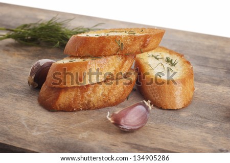 roasted garlic bread with herbs
