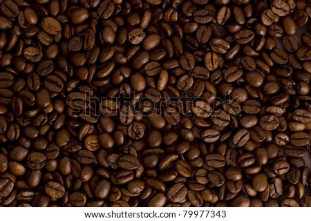 background of roasted coffee beans