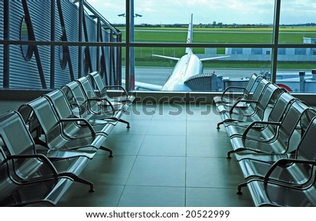 seats on airport hall