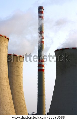 cooling towers of coal plant