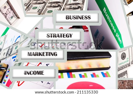 Business collage from different pictures of business theme