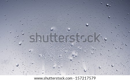 Rain drops on a window. California\'s White Mountain Range (Upside Down) is visible in rain drops at full resolution.