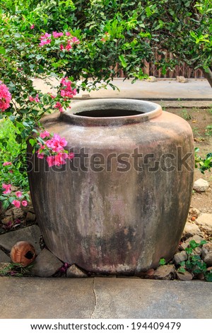Ancient Thai Jars for storage rainwater