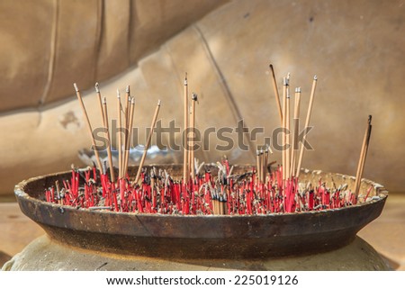 Incense burner in thailand temple