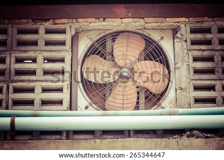 Old exhaust fan, process color