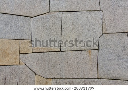 Old stone wall pattern from Osaka castle, Japan.