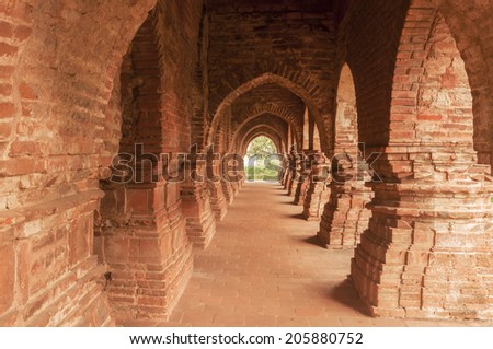 Rasmancha Temple, Bishnupur , India - Old brick temple made in 1600.