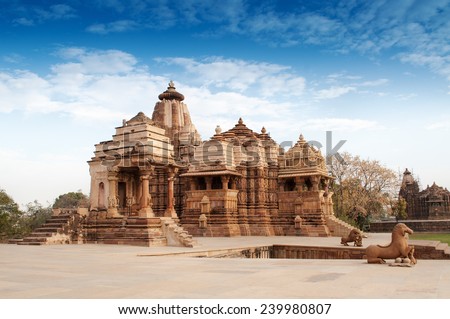 Devi Jagdambi Temple, dedicated to Parvati, Western Temples of Khajuraho. it\'s an UNESCO world heritage site - popular amongst tourists all over the world.