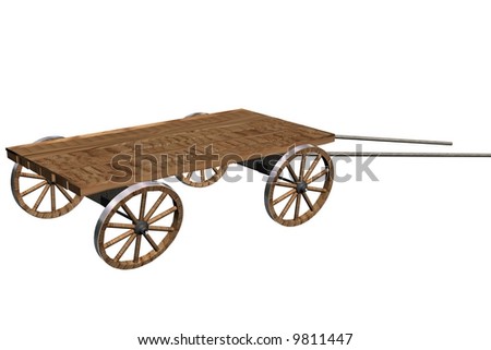 stock photo Old vehicle on a white background 3D image