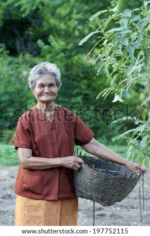 Portrait of an old Asian woman.