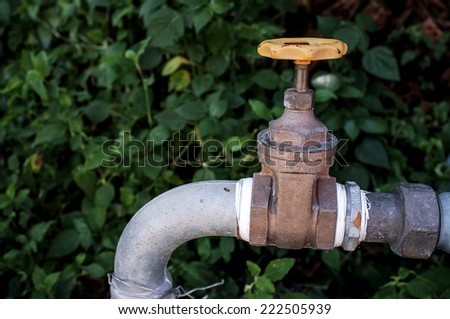 old Water faucet  and pipe