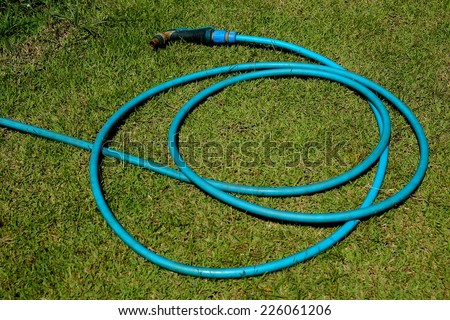 Rubber tube with garden water hose