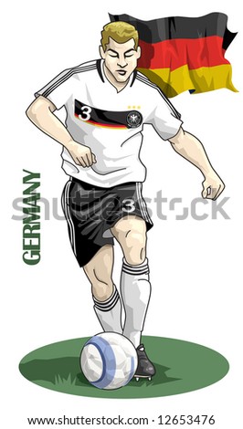 Illustration of a soccer player - Germany - European championship 2008