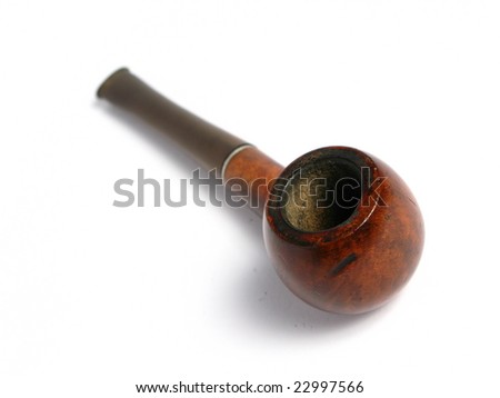 Wood Pipe on white background