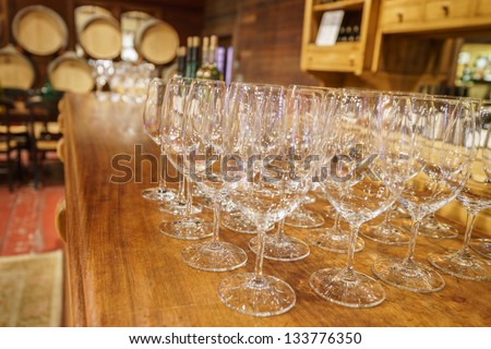 Wine tasting room in Napa
